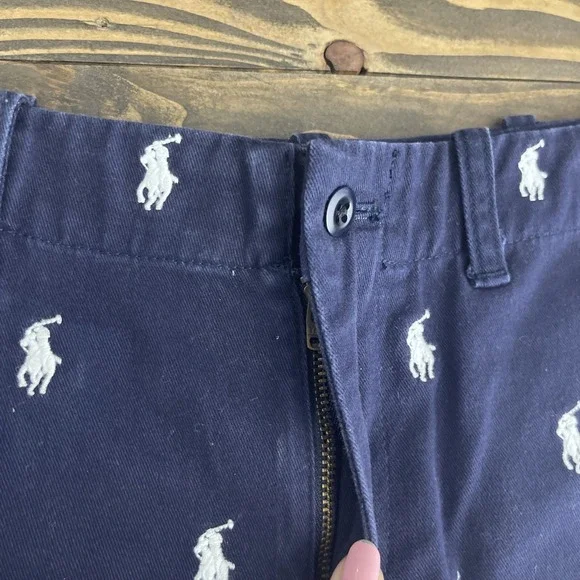 Ralph Lauren Sport Shorts Womens Size 6 Navy Blue Embroidered Pony Chino Summer - Picture 5 of 12